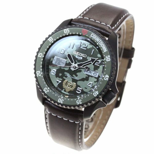 

Seiko 5 Sports Street Fighter V Collaboration Limited Edition Guile SBSA081 Men s Mechanical Watch with Leather Band, Made in Japan, STREET FIGHTER V