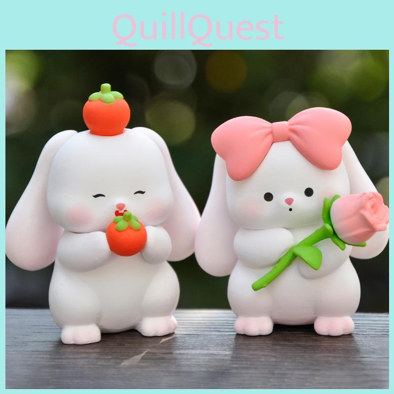 Cute Rabbit Pvc Figurine Blind Box Toy For Room Desk Decor Gift For Teens