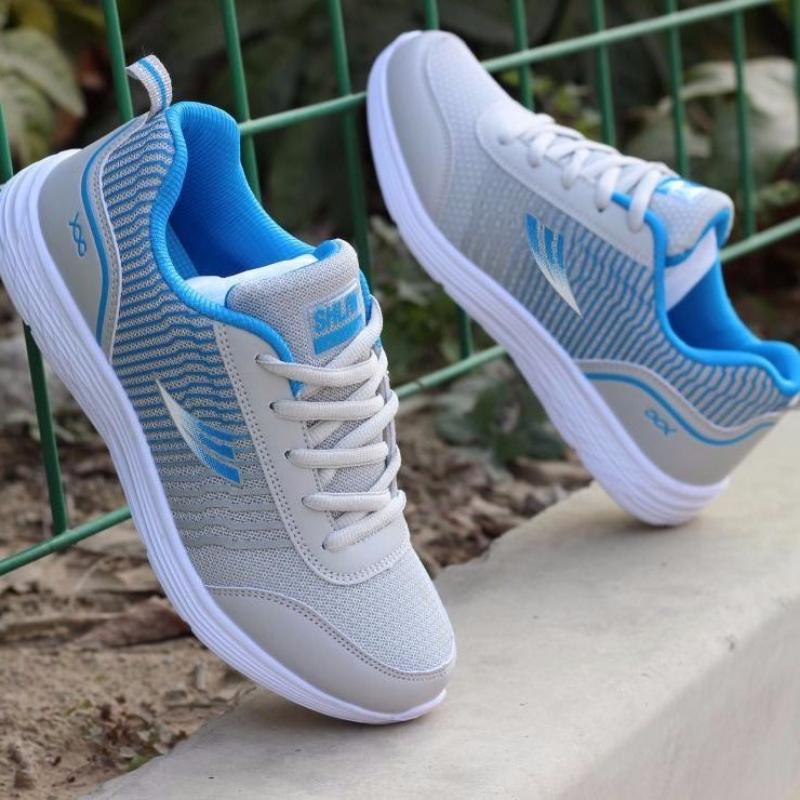 Prodyšná síťovina Dámská běžecká obuv Lehká měkká podešev Boty pro volný čas Plochá vycházková obuv