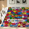 1PC Mr. Men Little Miss Custom Name Patterned Flannel Blanket Suitable For All Seasons for Home Decor Warmth and Comfort Gifts Holiday Present