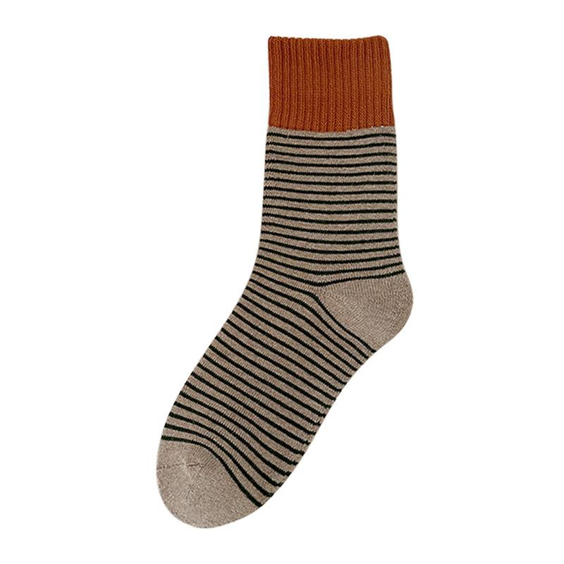 

Контрастные полоски, сращивание, конфетные носки, женские носки средней длины, носки-трубы из хлопка Tide Street, чулки One Size