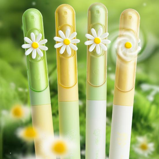 4 Pcs Retractable Spinning Erasable Pens Refillable Gel Pens for Girls Women Gifts 0.5mm Black Ink Pens for Journaling Drawing Writing