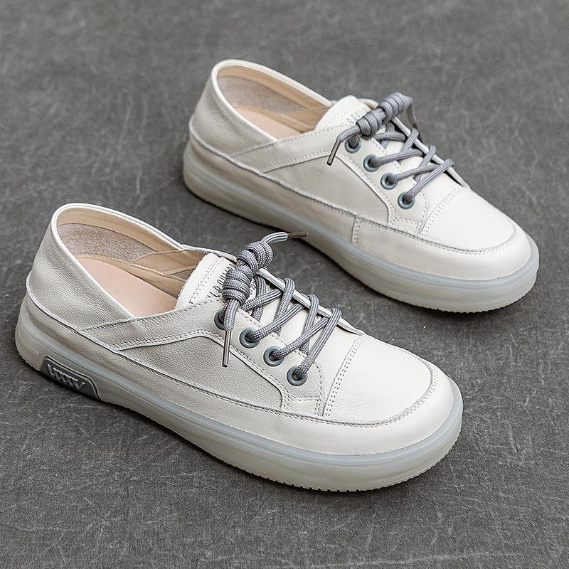 Women's White Shoes Summer Two Wear Flat Breathable Casual Shoes Soft Bottom Soft Surface Sports Board Shoes