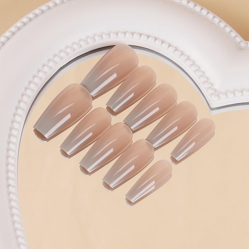 Ins Style Press On Nails Butterfly Pearl Handmade Fake Removable Women