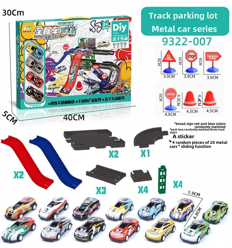 Kids Track Parking Lot Toy Automobile Building Racing Rail Car Park Fire Police Engineering Dinosaur Car for Children Gift