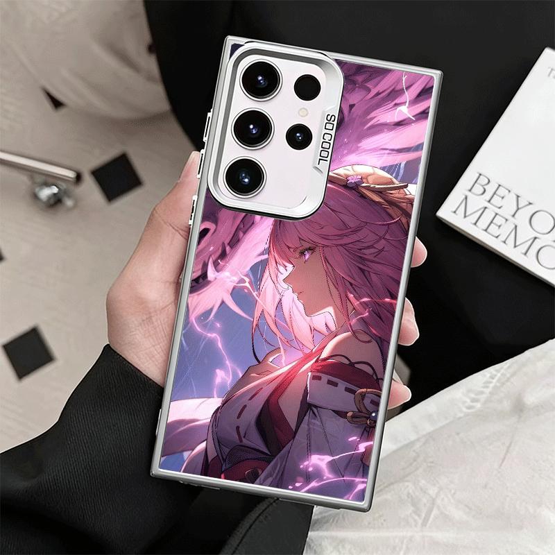 Genshin Impact Yae Miko Soft Phone Case for Samsung Galaxy S24 S25 FE S26 Edge S23 Ultra S22 Plus S21 + Shockproof Cover Back Sh