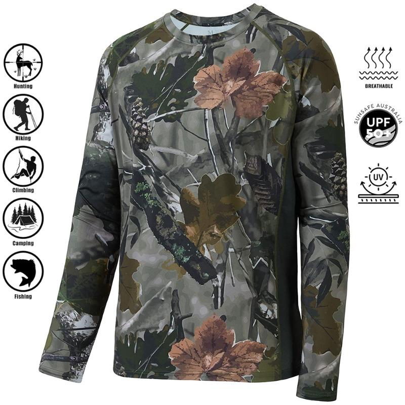 

2024 Fishing Shirt Long Sleevehunting Camouflage Man Outdoor Moisture Wicking Jersey Fishing Apparel Tops 4XL