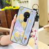 Anti-knock Flower Phone Case For Nokia 6.2/7.2 Dirt-resistant Silicone Oil Painting Waterproof Soft Case Wristband Ring