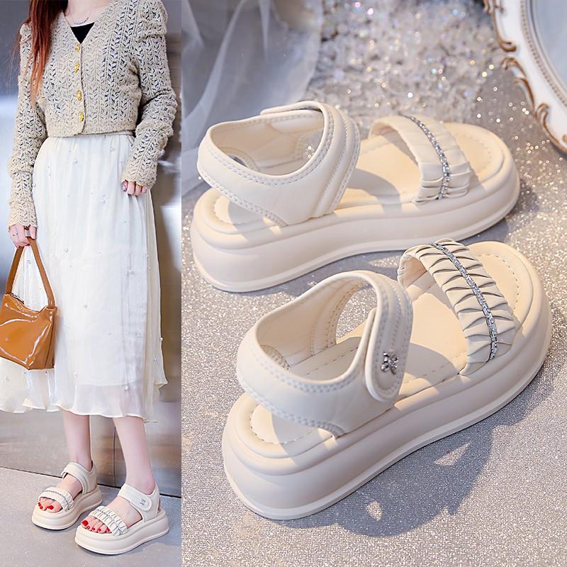 Female Shoes NEW Summer Luxury Women Sandals Thick Sole Cake Shoes with Elevated Slope Heels Roman Shoes Woman Sneakers