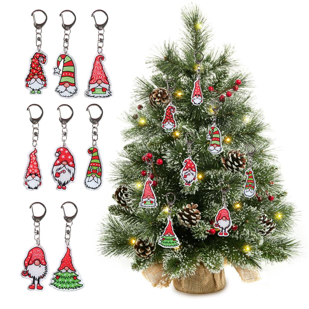 Christmas Keychain Pendant Xmas Tree Elk Snowman Keyring Merry Christmas Decor For Home 2025 Navidad Noel Happy New Year Gift