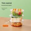 temeiju Disposable Round Plastic Lunch Boxes with Lids