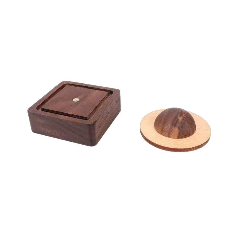 Black Walnut Small Planet Creative Diffuser Indoor Car Ornament Diffuser Handmade Wood Essential Oil Diffuser