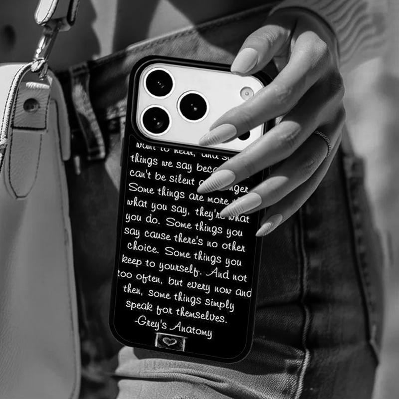 American TV Greys Anatomy Phone Case For iPhone 17 Air 14 15 13 12 Max Cover For Apple 14 15 16 16e 11 Pro Max Plus Coque