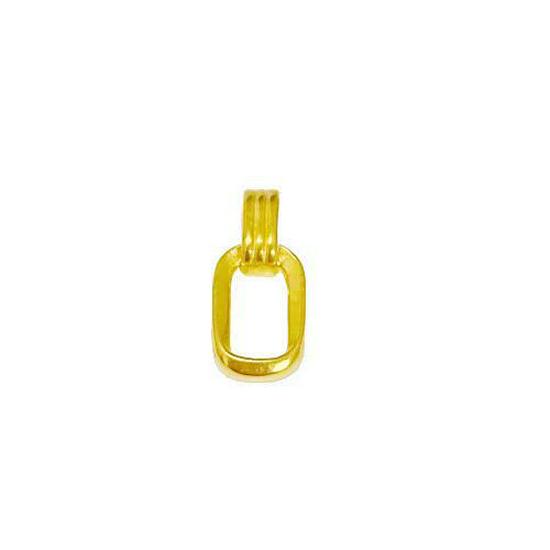Shuibei 999 Fine Gold Double Ring Geometric Necklace 3D Hard Gold for Couples Single Pendant