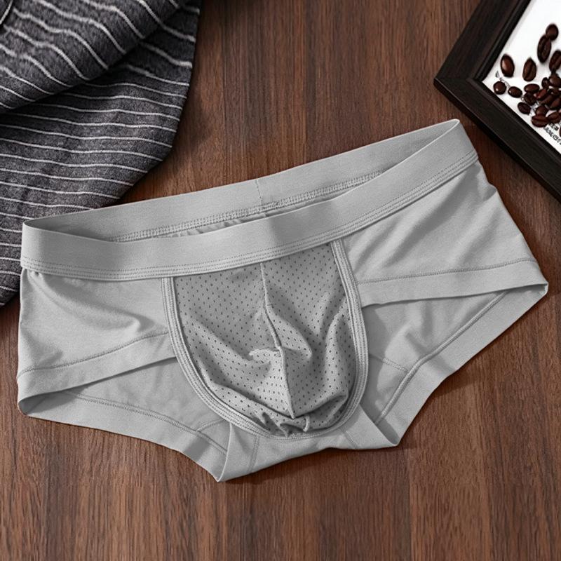 Men'S Briefs Mesh Breathable Underwear Youth U Convex Pouch Lingerie Underpants High Elastic Bikini Slip Homme String