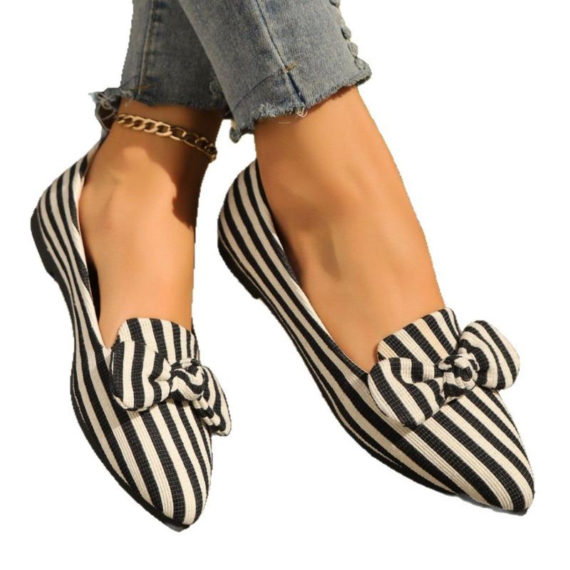 Design Sense Half Pack of Slippers Women's Middle Heel 2 Summer One-pedal Lazy Drag Striped Bow Thick Heel High Heels