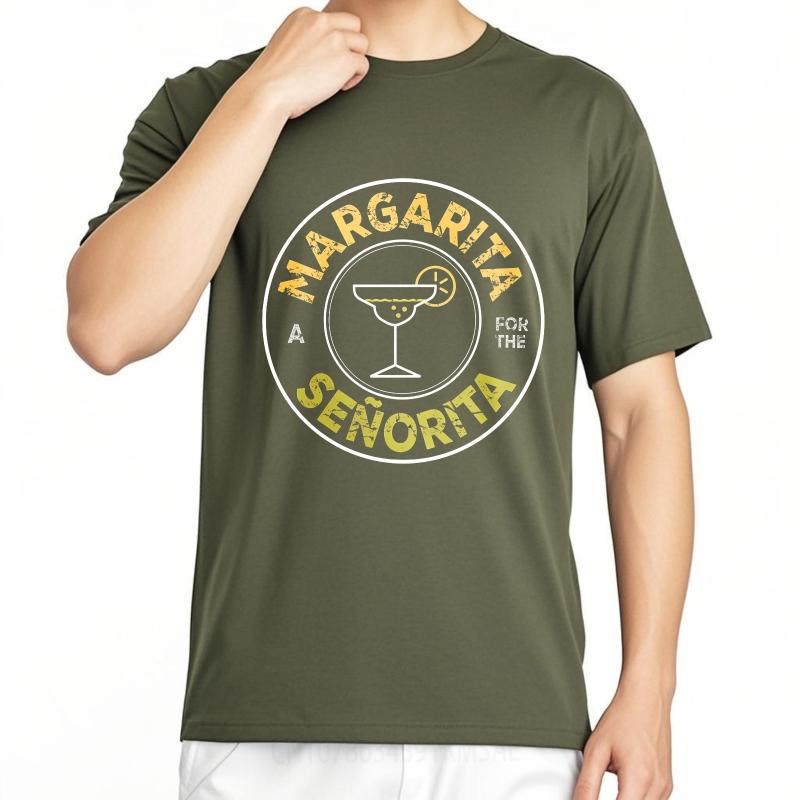 Casual Summer Women Tshirt Margarita For The Senorita Cocktail Design Short Sleeve Printed Round Neck Tee Shirt Cotton Tshirt