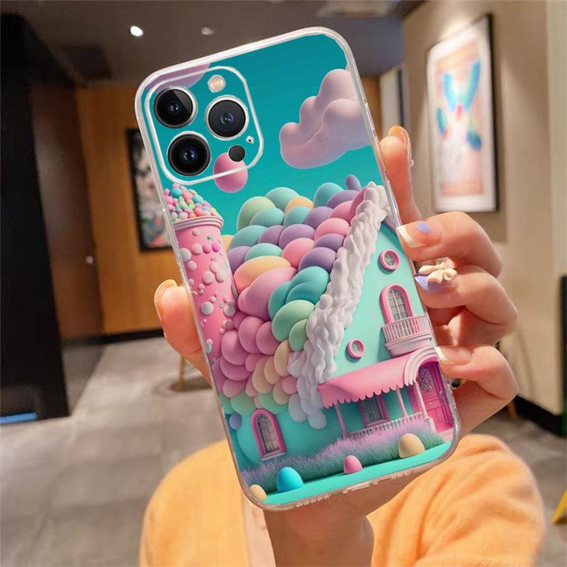 Cute Candyland Phone Case For Iphone 15 14 Pro Max 13 12 11 Pro Max XSMax XR 12 13 Mini 14 Plus