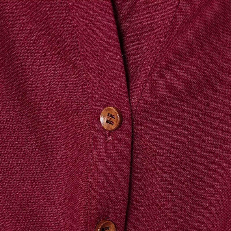 Kaslead New Women Clothes Western Style Blended Double Placket Top Casual Shorts 8026709 8249709