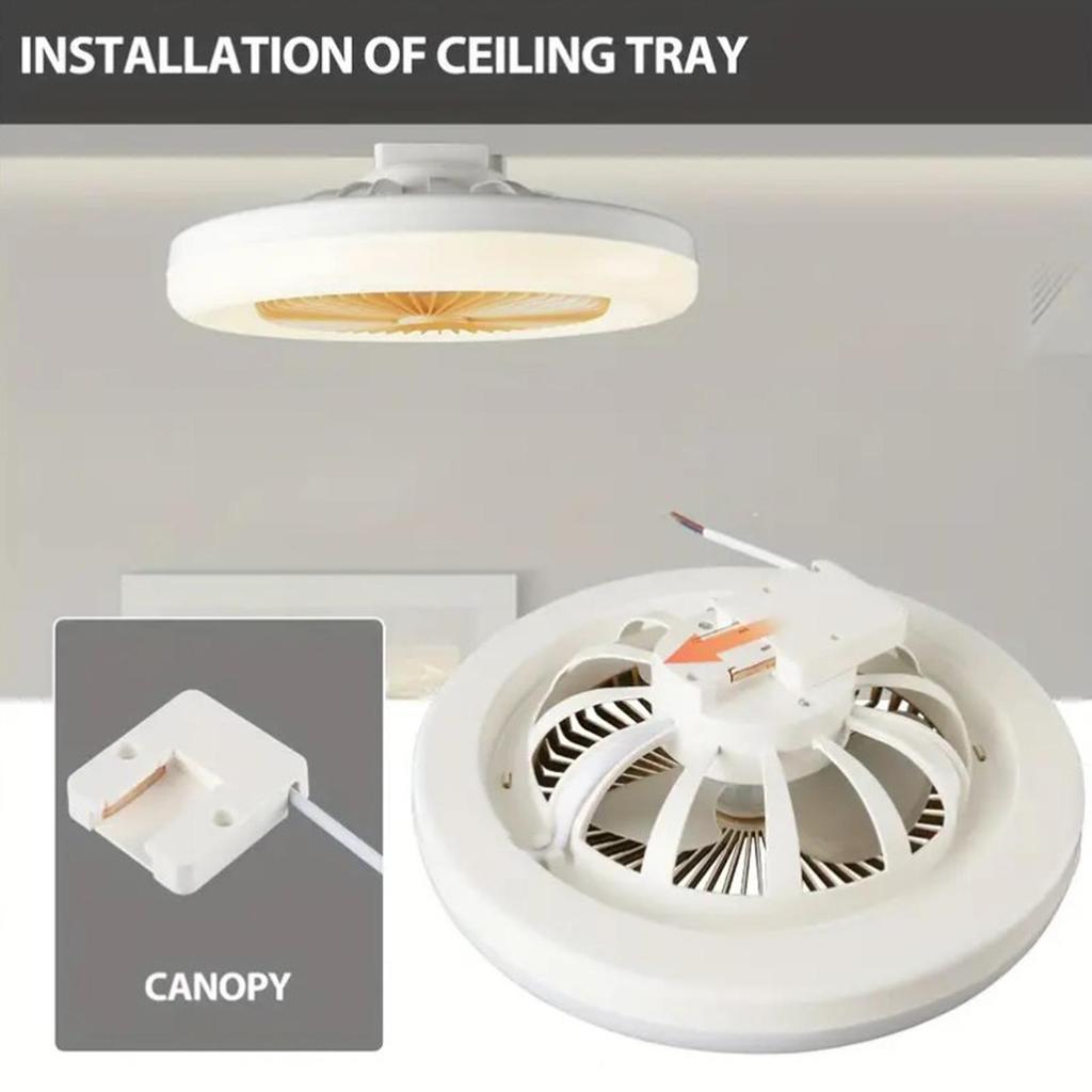 2 In 1 Ceiling Fan Lamps E27 Socket with Remote Control Modern Ceiling Fan Low Profile Ceiling Fan for Living Room Bedroom Study