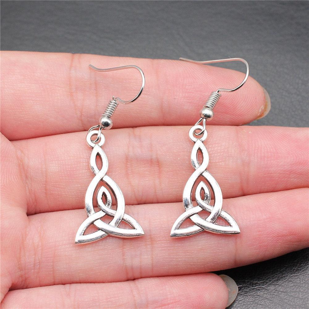 Drop & Dangle Earring Celtic Hexagram Kids' Jewelry MaterialsEarring Size 18x19mm QE006