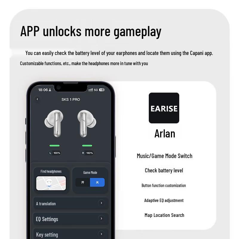 EARISE FD-9 Smart APP Noise-Cancelling Bluetooth Earbuds