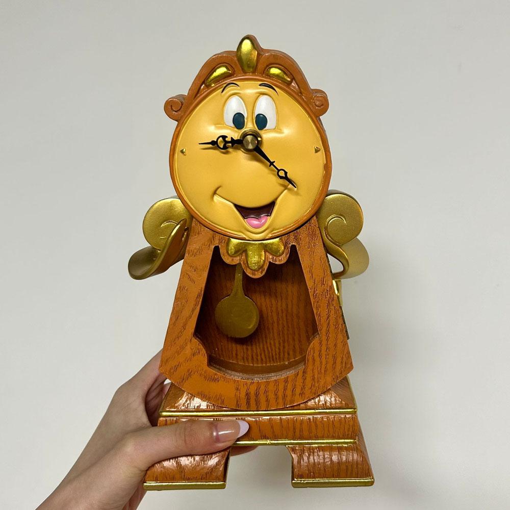 Disney Lumiere Cogsworth Clock Action Figure Toys Beauty and the Beast Funny Anime Figure Toys Home Decor Model Collection Gifts 25*15*5cm