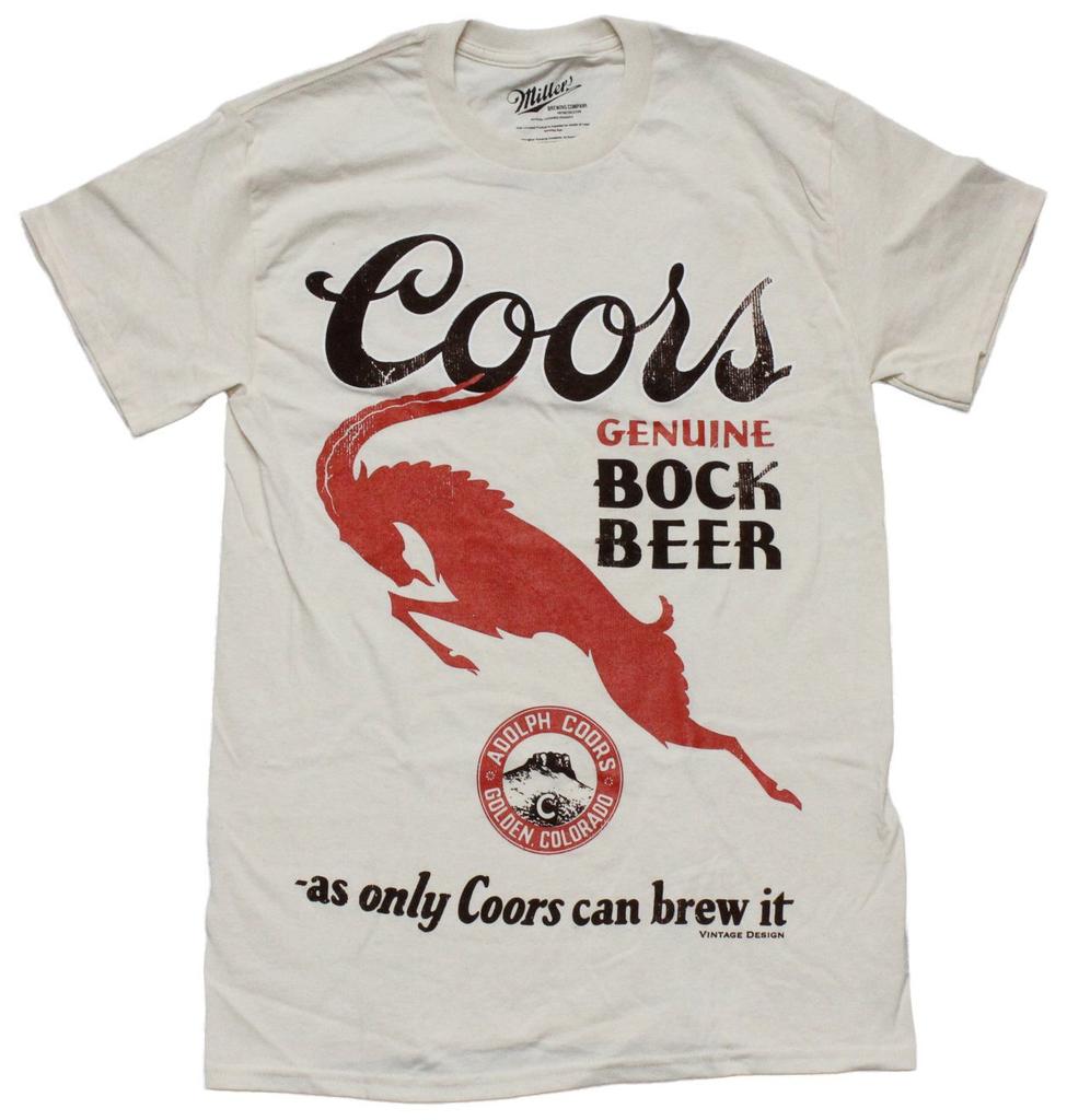 Women's Cotton Crew Neck Coors  Adult T-Shirt - Only Coors Genuine Bock Beer,Unisex,gift,Top