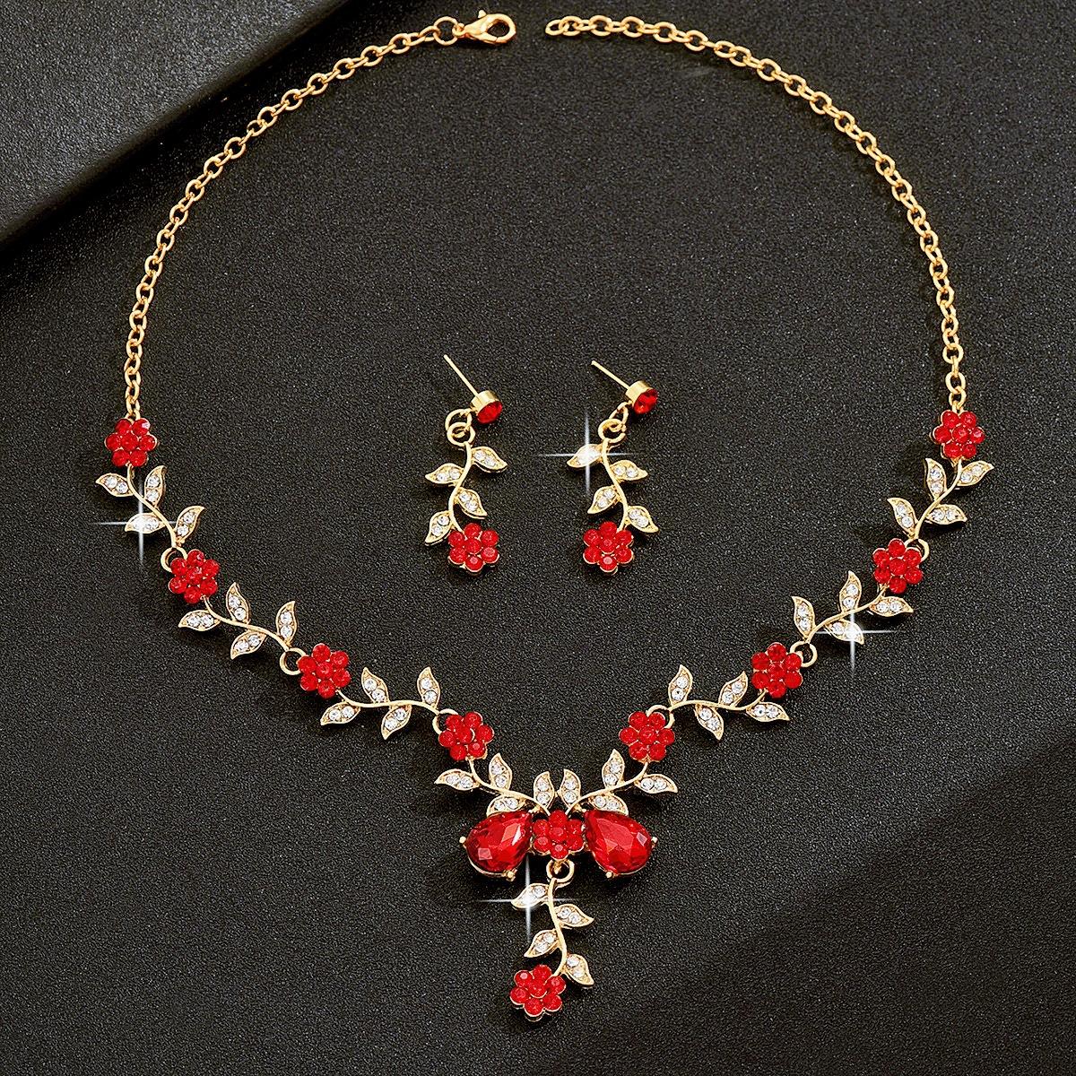 

Преувеличенная мода персонализированный набор ожерелья и серег с кристаллами страз женские аксессуары для бала