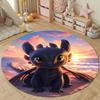 Multiple Sizes How T0 Train Your D-Dragon Print Round Rugs Carpet for Living Room Bedroom Kids Room Bath Chair Mat Home Decor