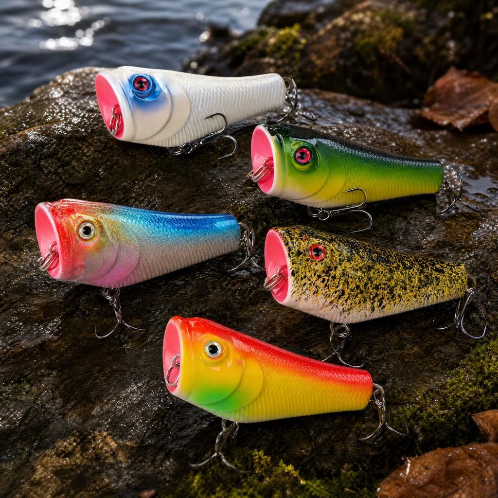 5 Color Topwater Set Hard for Fishing