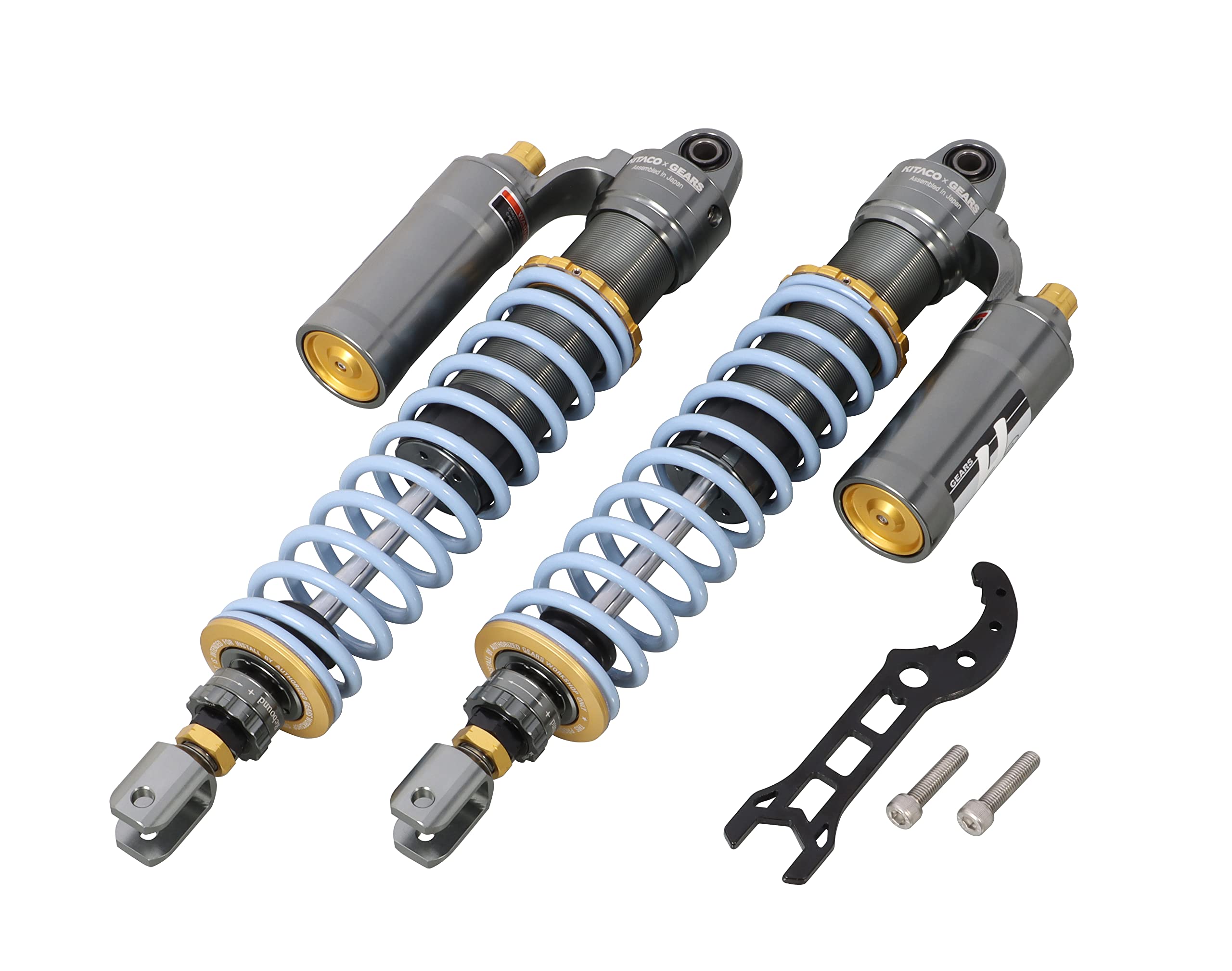 

Задний амортизатор KITACO KITACO x GEARS Blue ADV160 KF54 2 шт. 1 комплект Gunmetallic/Light (все модели) 520-1461100