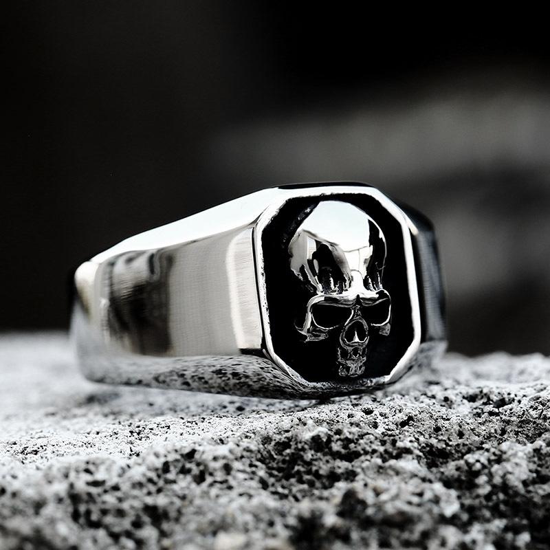 Vintage Gothic Skull Rings for Men Women Punk Hip Hop Party Skull Stainless Steel Ring Fashion Jewelry Gift Wholesale Size 7-13