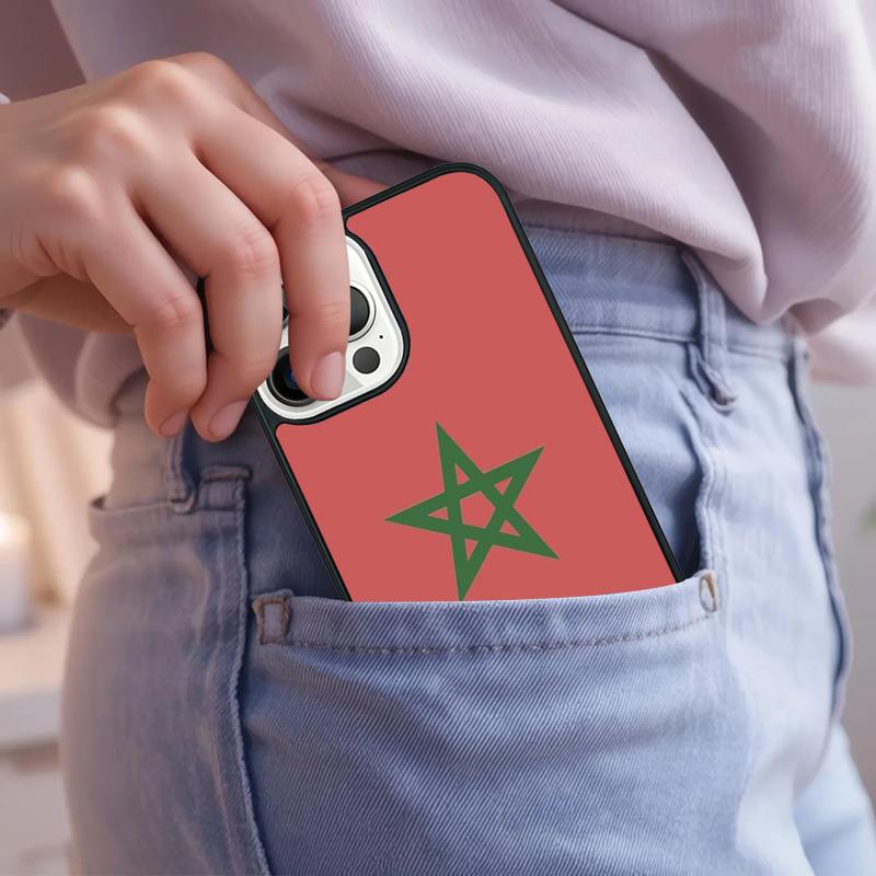 Maroc Morocco Flag Coat Of Arms Phone Case For iPhone 17 Air 15 16e 14 13 Pro Max Coque 12 11 Pro Max PLUS Cover