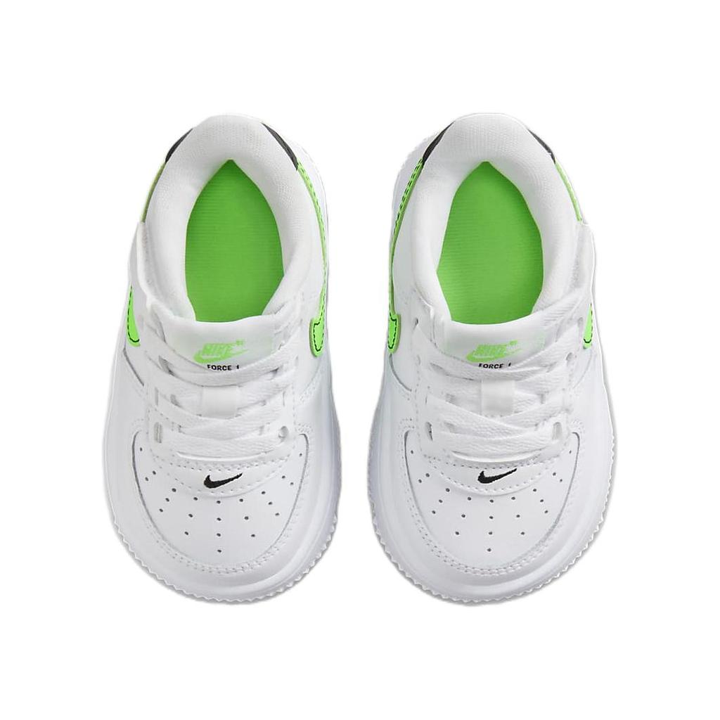 Nike Force 1 Low EasyOn TD White Green Strike Baby Sneakers Black FN0236-106