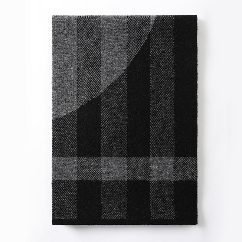 Cachecol de caxemira masculino para manter quente, cachecol de malha versátil para outono e inverno, caixa de presente de alta qualidade