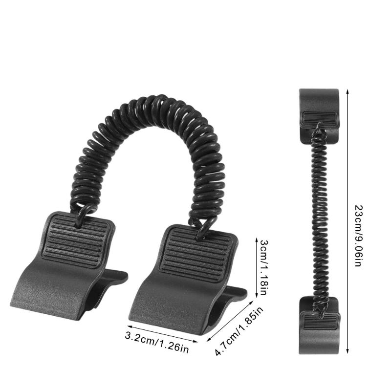 6Pcs Solar Pool Cover Clips with Spring Rope Strong Grip Swimming Pool Cover Clips Fastener Easy To Installation