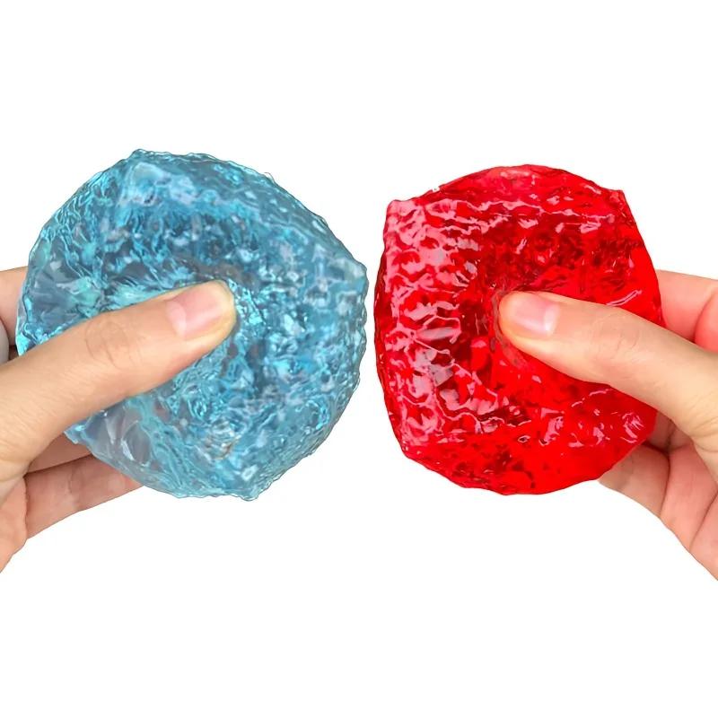 Stress Cube Sensory Toy For Stress Relief, Slow Rising Fidget Texture Cube Squeeze Toys, Squishy Ice Cube Stress Ball For Kids