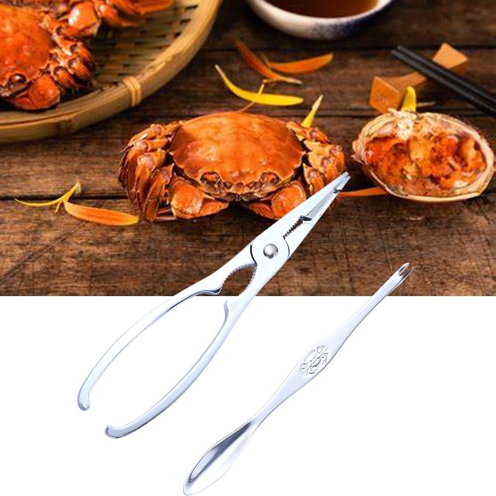 Clip Lobster Clamp Crab  Pliers Eating Seafood Tool  Set Crab Peeler Seafood Cracker Prawn Peeler
