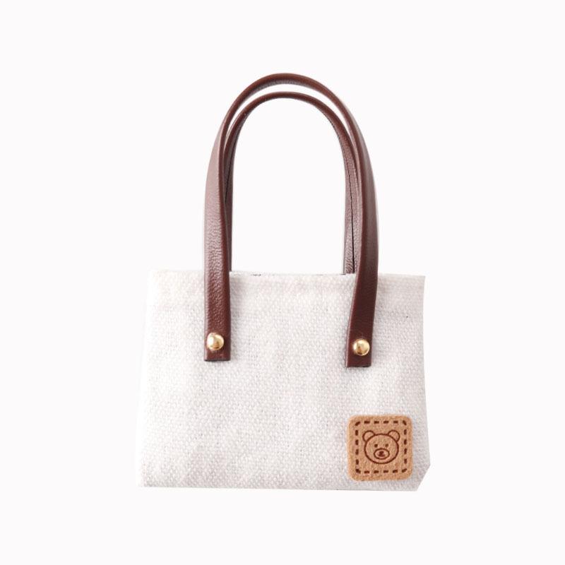Dollhouse Mini Simulation Canvas Bag Shoulder Bags Doll Clothes Accessories Micro Scene Decoration Pretend Play Toys