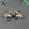 Antique Copper Solid Longevity Dragon Turtle Miniature Figurines Desk Ornament Vintage Brass Animal Sculpture Craft Home Decor