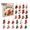 Christmas Party Favors Snowman Countdown Calendar, 24-Day Acrylic Ornament Set with Winter Collectible Holiday Toys Figures, Tree Hanging Decor, Gift