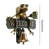Beer-Drinking Frog With Sunglasses Creative Funny Outdoor Decorative Door Bell Chill Frog Welcome Sign Home Decor Gifts