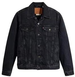 Demi-season Jacket Levi's Herren The Trucker Jacket Man Blue Black Trucker