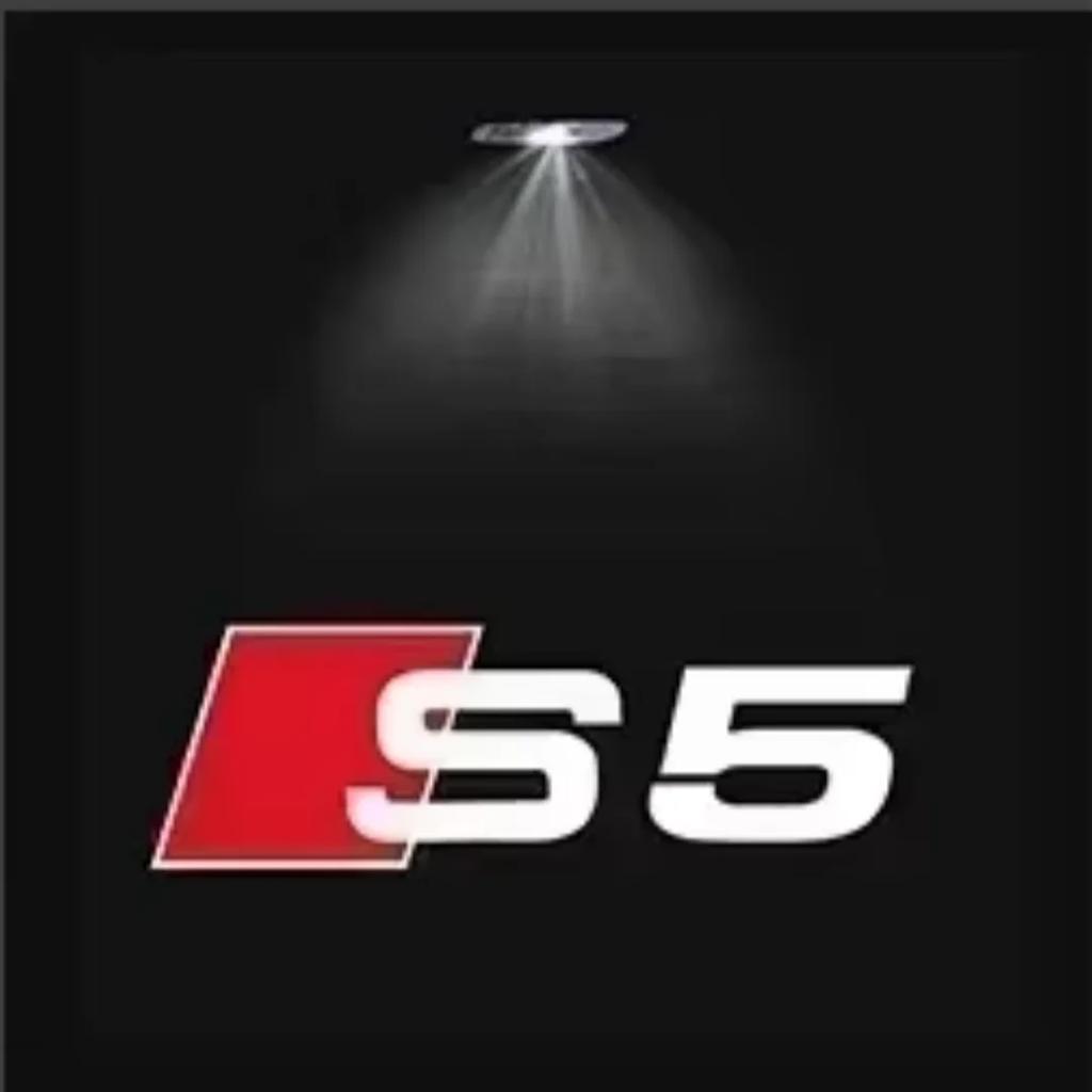 2/4PCS car door LED landing projection welcome lights for Audi Sline S3 S4 S5 S6 S7 S8 RS Gecko Quattro auto parts.