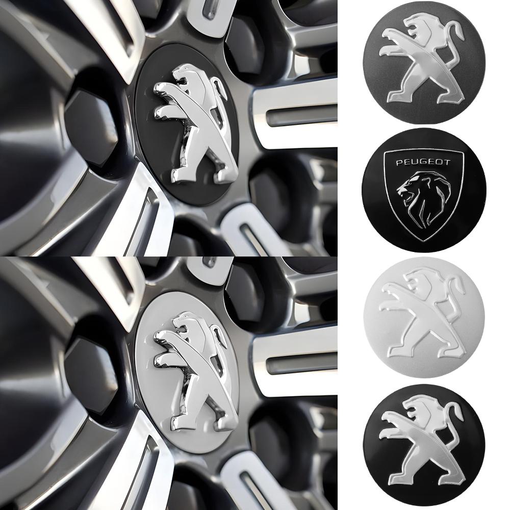 4 szt. Stylizacja samochodu Nakładki na środek piasty koła Pokrowce Akcesoria zewnętrzne do samochodu Dla Peugeot 208 207 2008 206 308 508 3008 207 307 107