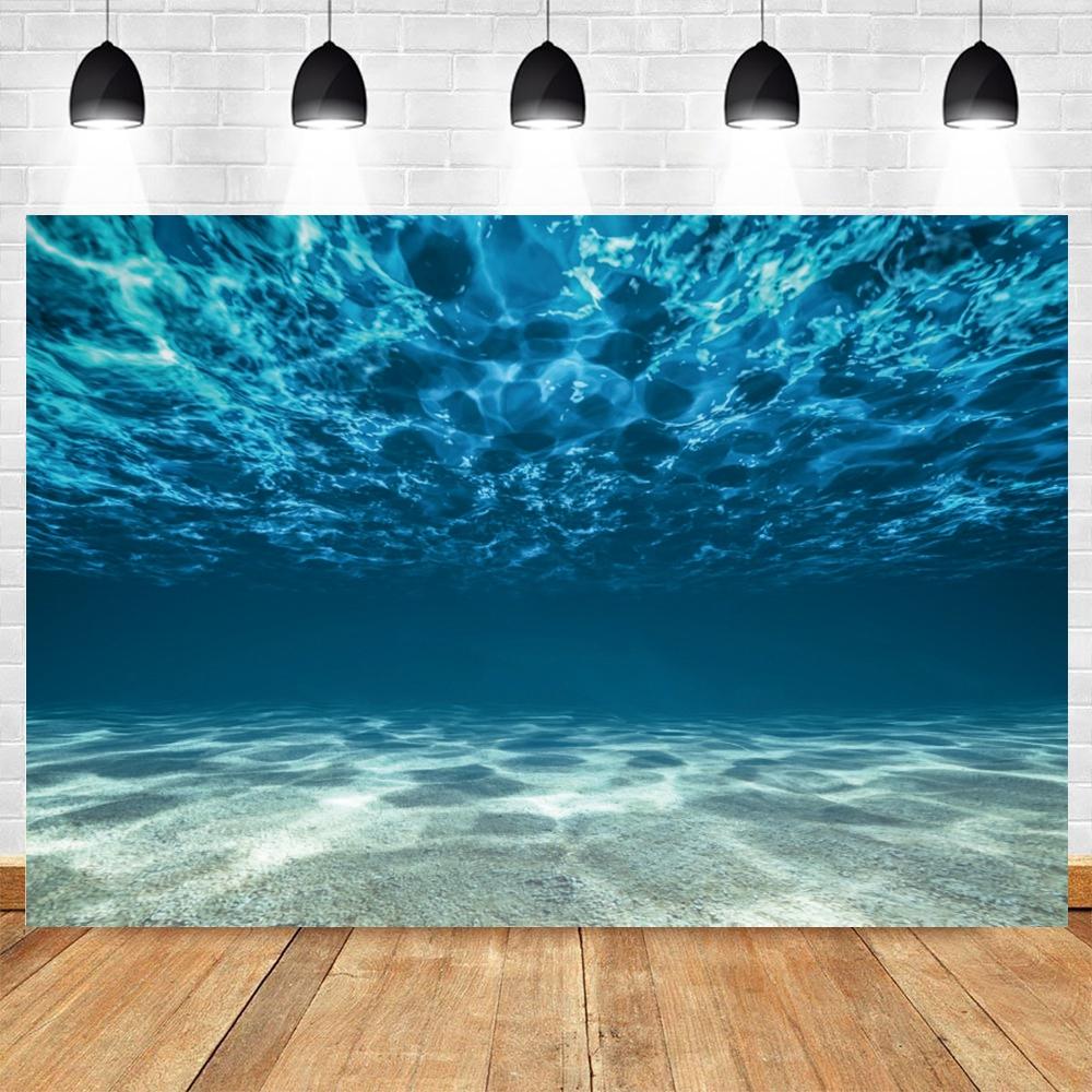 Underwater World Seabed Photography Backdrop Decor Ocean Undersea Fish Coral Baby Birthday Background Photo Studio Props Custom