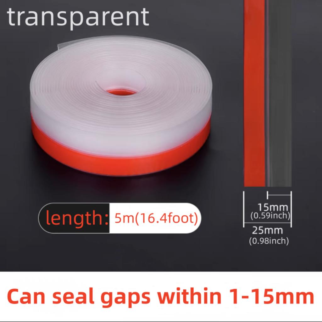 1pc Silicone Seal Strip Weather Stripping For Door Or Window Weatherproof Soundproof Self Adhesive Door Strip Bottom Door Dra