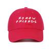 Korean Style 'No New Friends' Embroidered Unisex Baseball Cap with Sun Visor