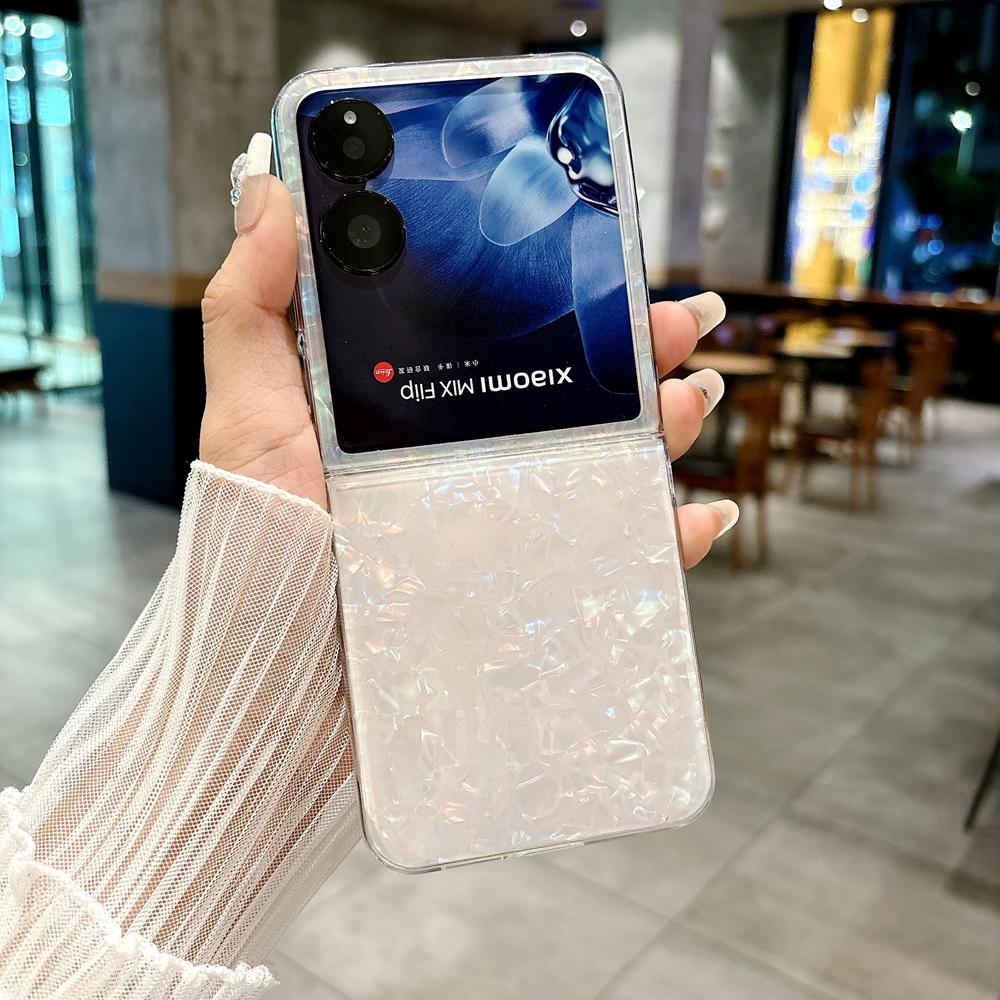 

KEYSION Роскошный глянцевый чехол с бриллиантовым узором для Xiaomi Mix Flip, жесткий чехол из ПК для женщин, противоударный чехол для телефона Xiaomi Mix Flip for Xiaomi Mix Flip разноцветный